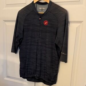 Castelli Grey and Black Cycling Jersey 2XL